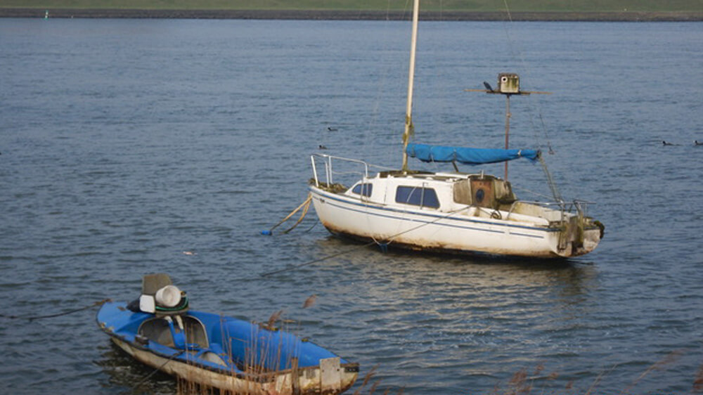 Weesboot in Dordrecht gespot